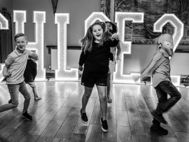 Girls and boys on the dance floor