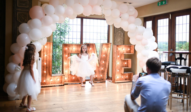 Nuthurst Grange - Stables Function venue - love sign